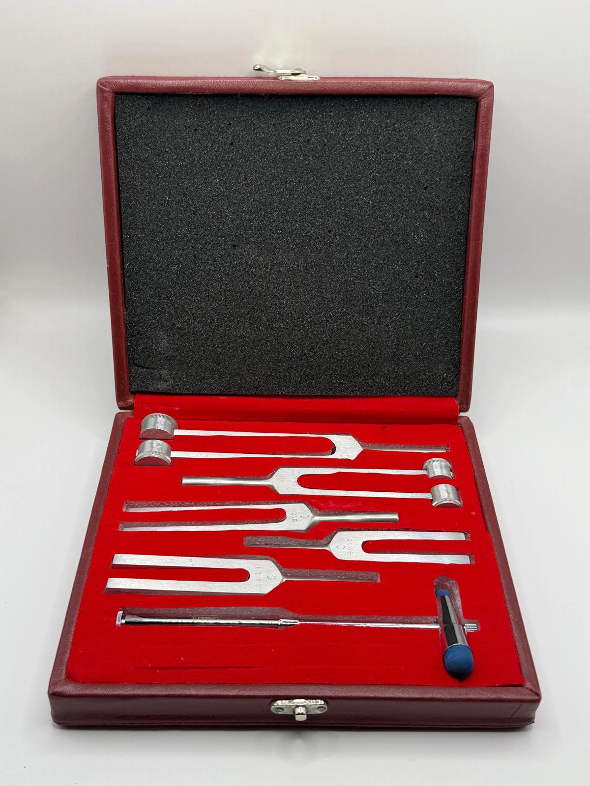 Medical Tuning Fork Set + Reflex Hammer (Cased)